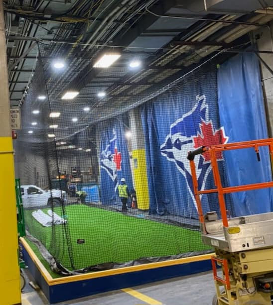 blue jays batting cage