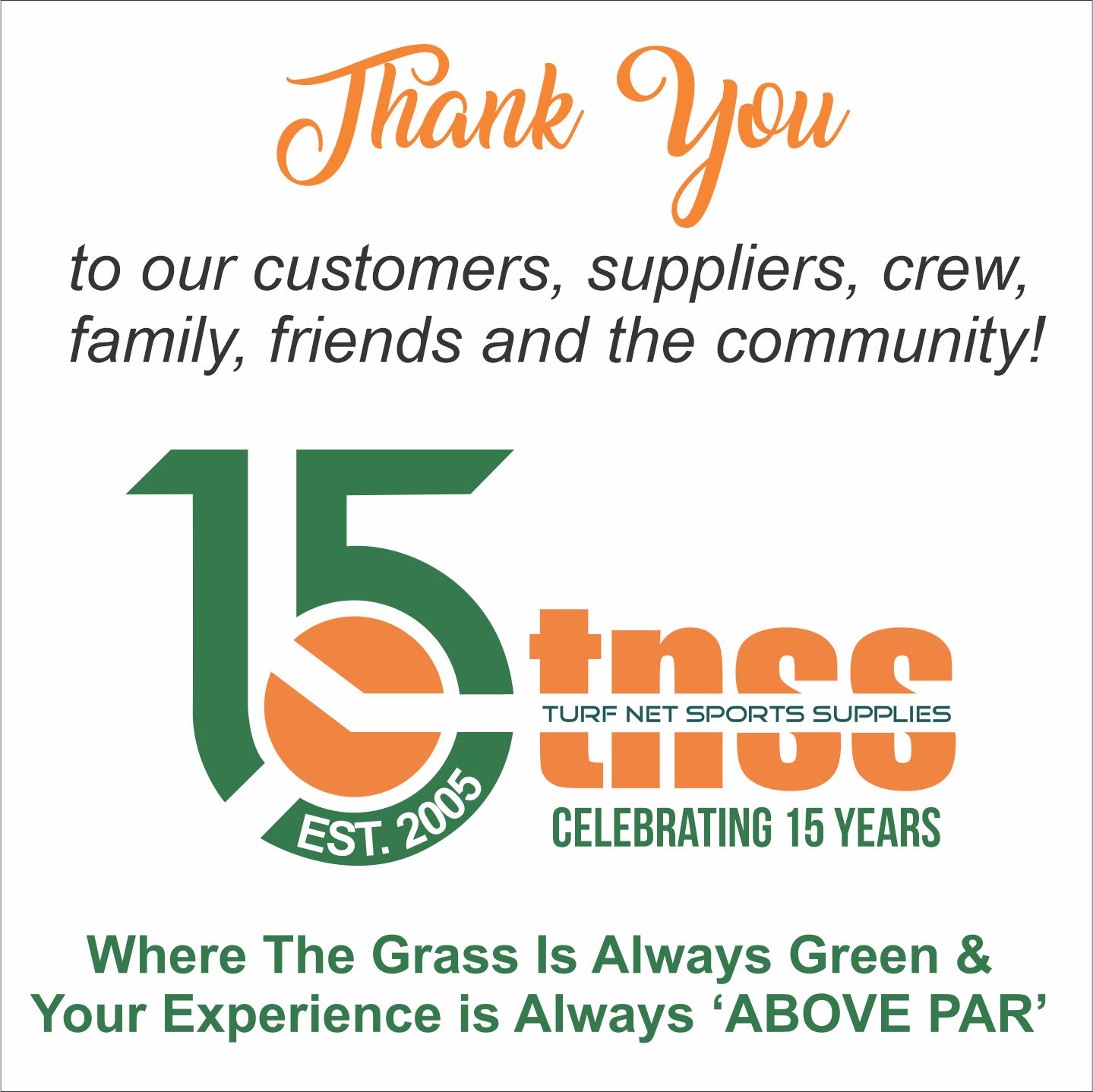 Thank you for a fabulous 15 years