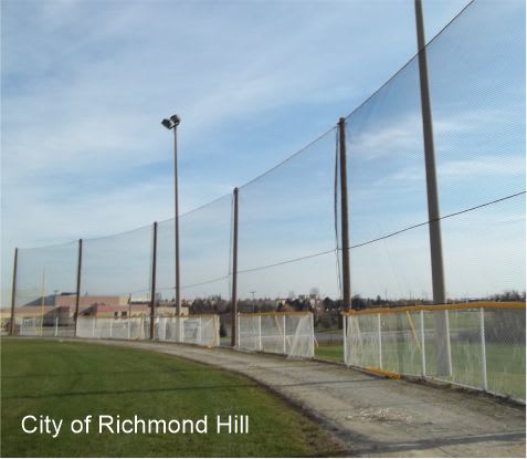 baseball field netting city of richmond hill