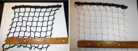 black or white impact web mesh 