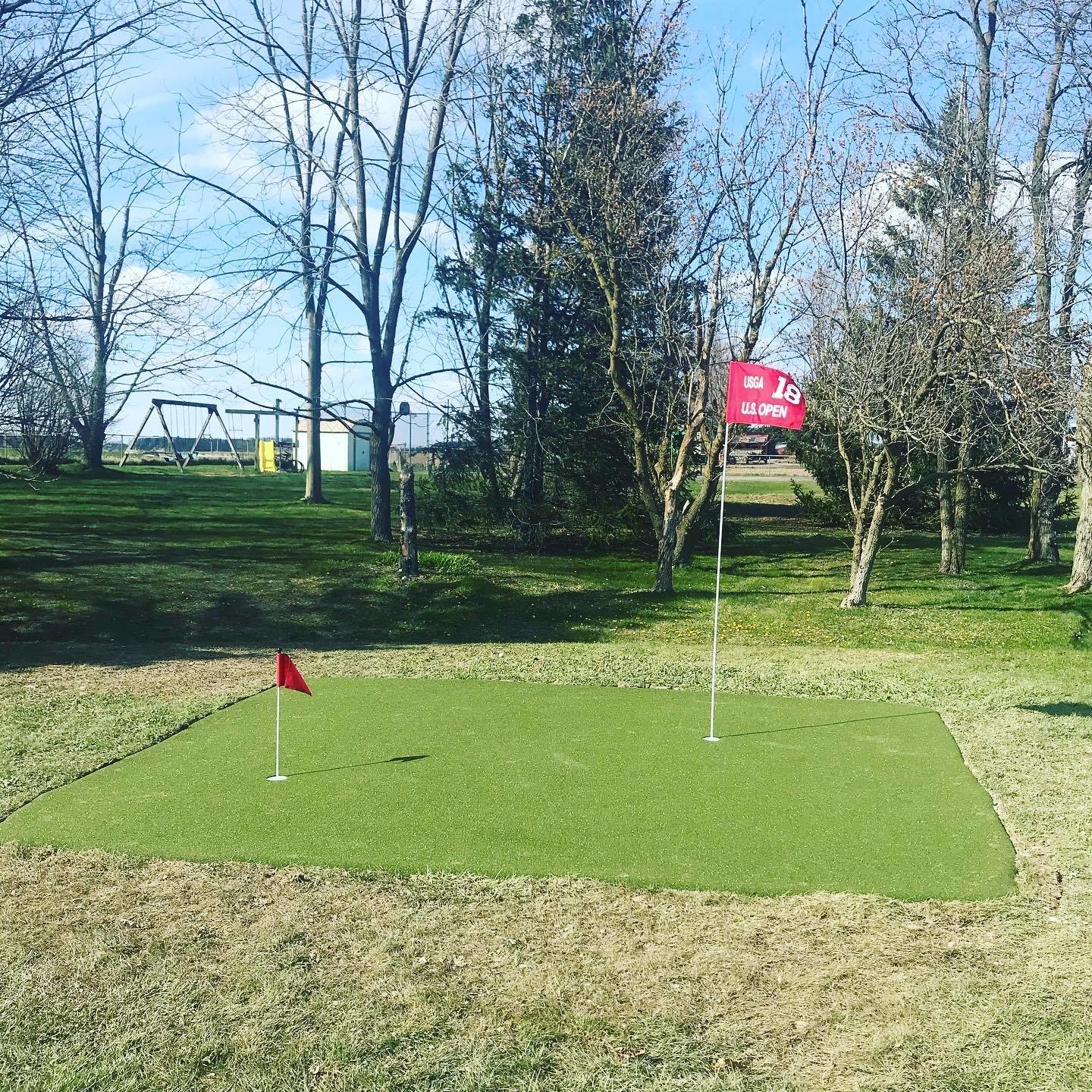 customer installed putting green