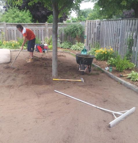 smoothing and flattening base for turf installation