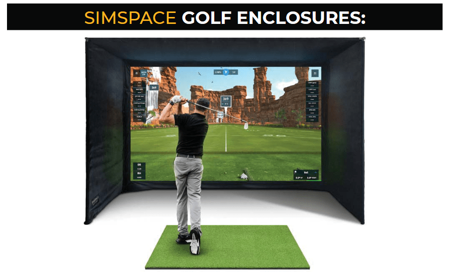simspace golf enclosure for simulators or driving cage